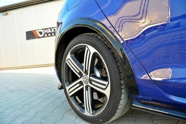 Kotflügelverlängerung Verbreiterung passend für VW Golf R / R-Line Mk7 FL schwarz Hochglanz