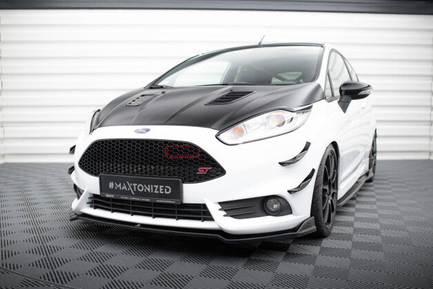 Scheinwerfer Blenden Böser Blick V.2 passend für Ford Fiesta ST / ST-Line / Standard Mk7 FL schwarz Hochglanz