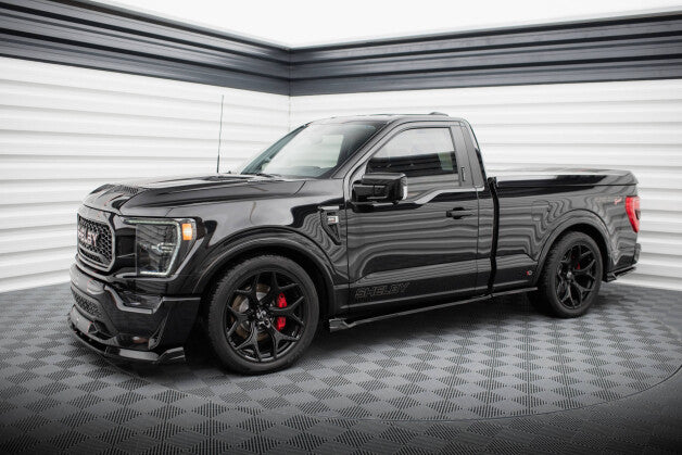 Seitenschweller Ansatz Cup Leisten für Shelby F150 Super Snake schwarz Hochglanz