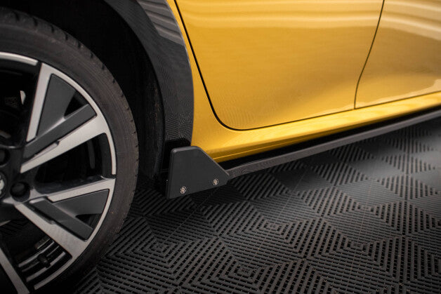 Seitenschweller Ansatz (Paar) + Flaps passend für Peugeot 208 GT Mk2