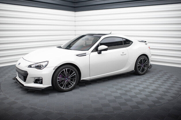 Seitenschweller Ansatz (Paar) + Flaps passend für Subaru BRZ Mk1 / Mk1 FL schwarz Hochglanz