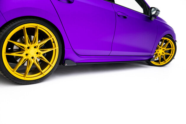 Seitenschweller Ansatz (Paar) + Flaps passend für VW Golf R Hatchback Mk8 / Mk8 FL schwarz Hochglanz (4255647861521)
