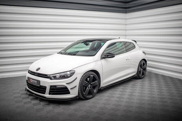 Seitenschweller Ansatz (Paar) + Flaps passend für VW Scirocco R Mk3 schwarz Hochglanz