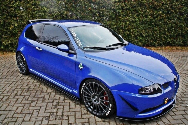 Seitenschweller Ansatz (Paar) passend für Alfa Romeo 147 GTA schwarz Hochglanz