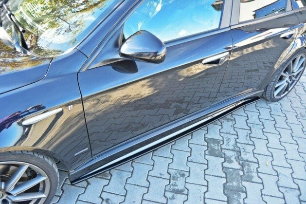 Seitenschweller Ansatz (Paar) passend für Alfa Romeo 159 Ti schwarz Hochglanz