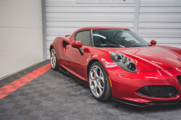 Seitenschweller Ansatz (Paar) passend für Alfa Romeo 4C schwarz Hochglanz