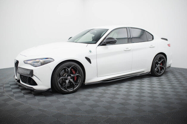 Seitenschweller Ansatz (Paar) passend für Alfa Romeo Giulia Quadrifoglio schwarz Hochglanz