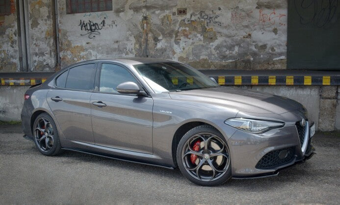 Seitenschweller Ansatz (Paar) passend für Alfa Romeo Giulia Veloce schwarz Hochglanz