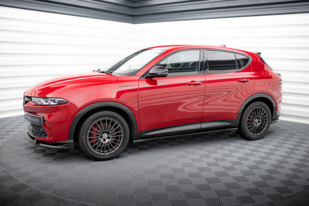 Seitenschweller Ansatz (Paar) passend für Alfa Romeo Tonale Mk1 schwarz Hochglanz