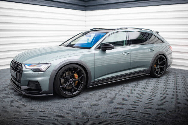 Seitenschweller Ansatz (Paar) passend für Audi A6 Allroad C8 schwarz Hochglanz