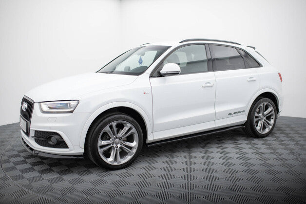 Seitenschweller Ansatz (Paar) passend für Audi Q3 S-line 8U schwarz Hochglanz