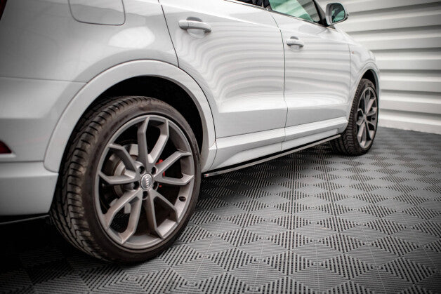 Seitenschweller Ansatz (Paar) passend für Audi Q3 Sport 8U FL schwarz Hochglanz