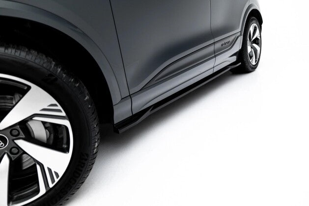 Seitenschweller Ansatz (Paar) passend für Audi Q6 e-tron Standard / S-Line / SQ6 e-tron SUV / Sportback Mk1 schwarz Hochglanz
