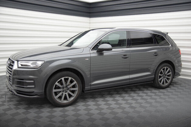 Seitenschweller Ansatz (Paar) passend für Audi Q7 Mk2 schwarz Hochglanz