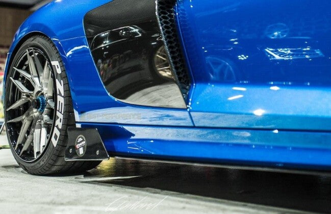 Seitenschweller Ansatz (Paar) passend für Audi R8 Mk.2 schwarz matt