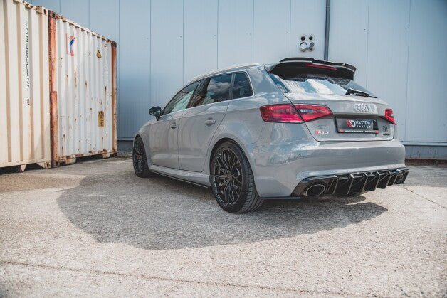 Seitenschweller Ansatz (Paar) passend für Audi RS3 8V Sportback roter Kern