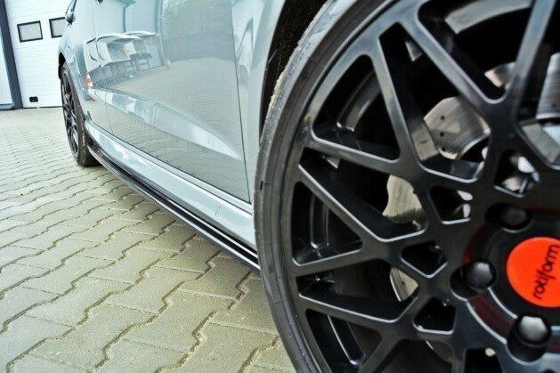 Seitenschweller Ansatz (Paar) passend für Audi RS3 8V Sportback schwarz Hochglanz