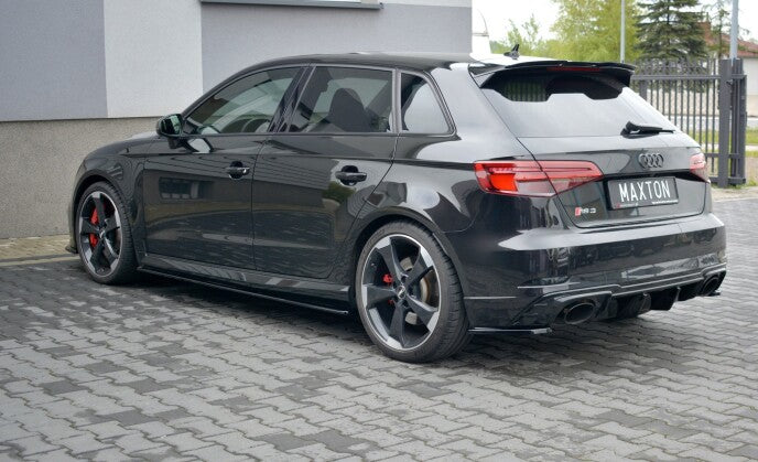 Seitenschweller Ansatz (Paar) passend für Audi RS3 Sportback 8V FL schwarz Hochglanz