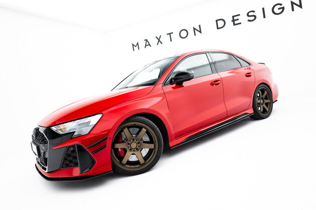 Seitenschweller Ansatz (Paar) passend für Audi RS3 Sportback 8Y FL schwarz matt