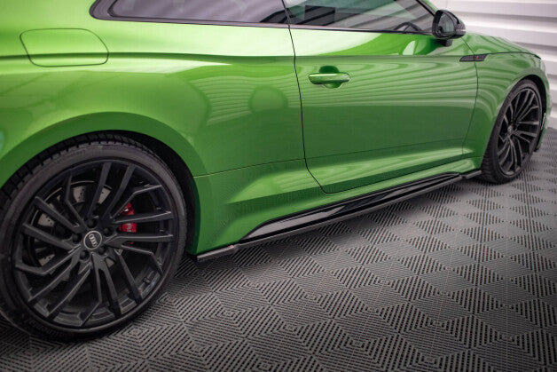 Seitenschweller Ansatz (Paar) passend für Audi RS5 Coupe F5 FL schwarz Hochglanz