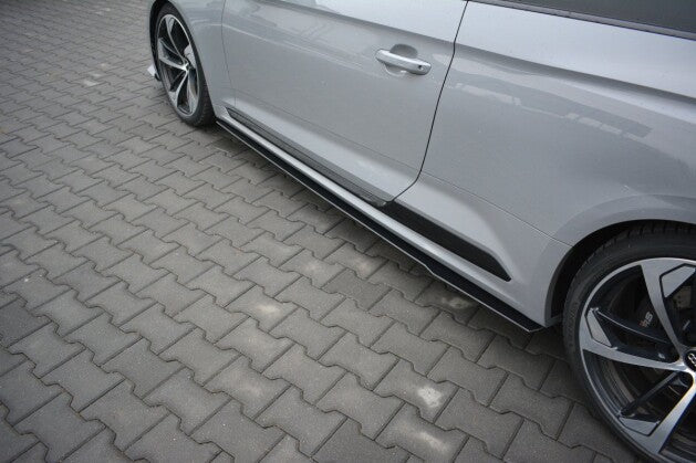 Seitenschweller Ansatz (Paar) passend für Audi RS5 F5 Coupe schwarz matt