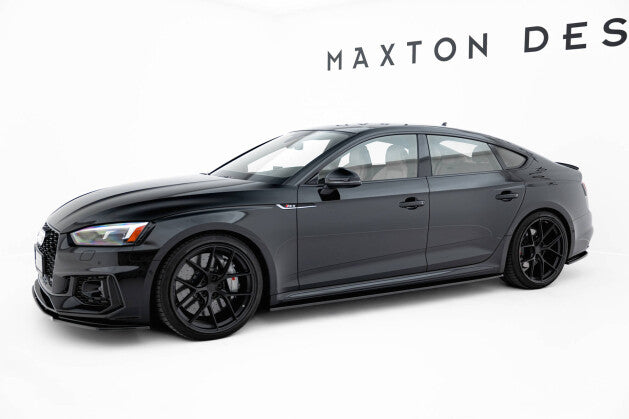 Seitenschweller Ansatz (Paar) passend für Audi RS5 Sportback F5 schwarz Hochglanz