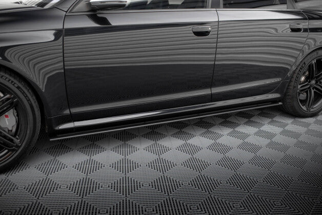 Seitenschweller Ansatz (Paar) passend für Audi RS6 Avant C6 roter Kern