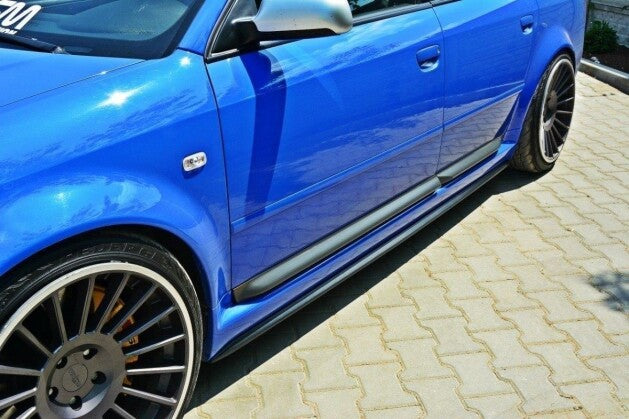 Seitenschweller Ansatz (Paar) passend für Audi RS6 C5 schwarz Hochglanz