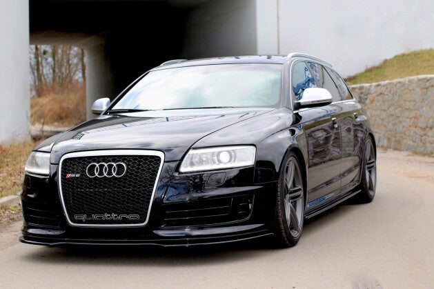 Seitenschweller Ansatz (Paar) passend für Audi RS6 C6 schwarz Hochglanz
