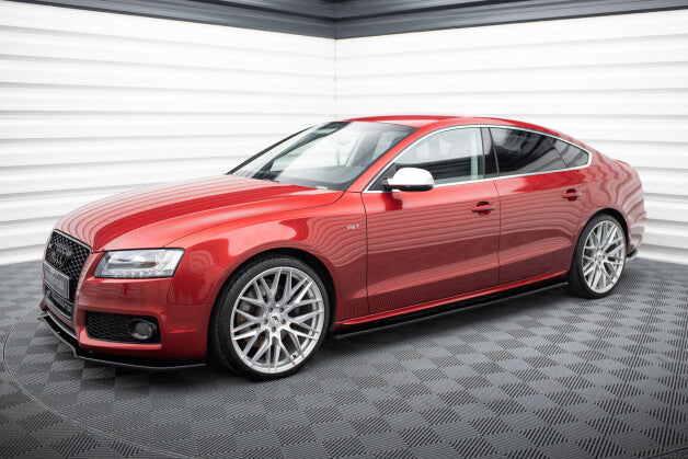 Seitenschweller Ansatz (Paar) passend für Audi S5 / A5 / A5 S-Line Sportback 8T / 8T FL schwarz Hochglanz