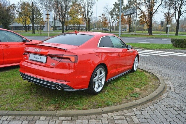 Seitenschweller Ansatz (Paar) passend für Audi S5 / A5 S-Line F5 Coupe schwarz Hochglanz