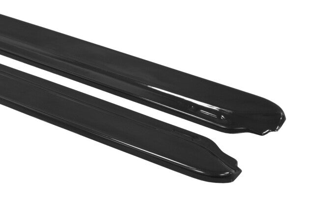 Seitenschweller Ansatz (Paar) passend für Audi S6 C5 schwarz Hochglanz