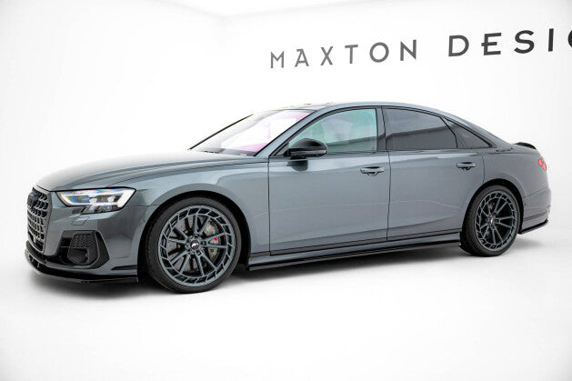 Seitenschweller Ansatz (Paar) passend für Audi S8 / A8 S-Line D5 FL schwarz Hochglanz