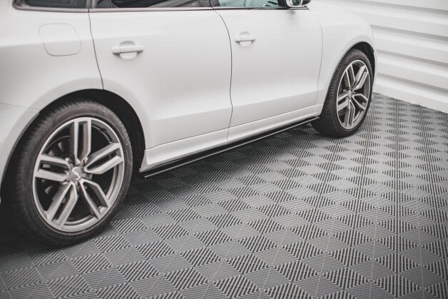 Seitenschweller Ansatz (Paar) passend für Audi SQ5 / Q5 S-Line Mk1 (8R) schwarz Hochglanz