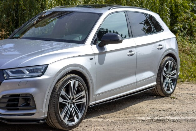 Seitenschweller Ansatz (Paar) passend für Audi SQ5/Q5 S-line Mk2 schwarz Hochglanz