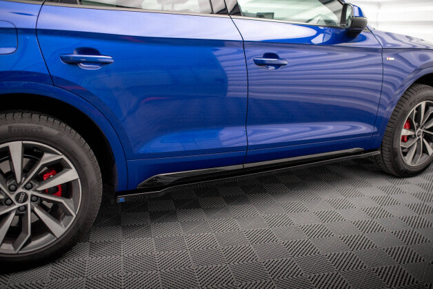 Seitenschweller Ansatz (Paar) passend für Audi SQ5 / Q5 S-Line SUV / Sportback Mk2 FL schwarz Hochglanz