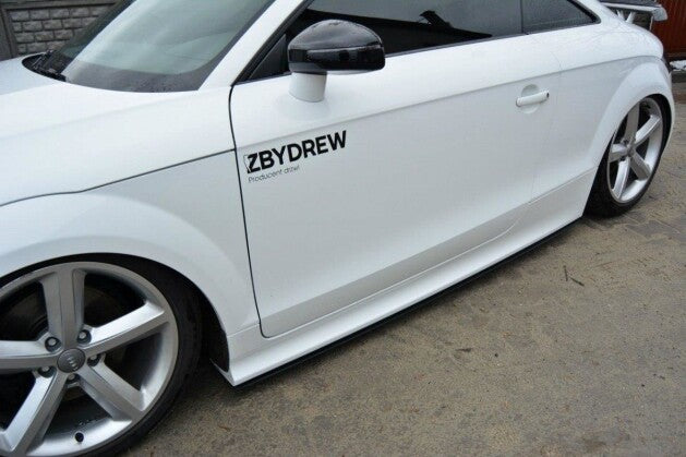 Seitenschweller Ansatz (Paar) passend für Audi TT MK2 RS schwarz matt