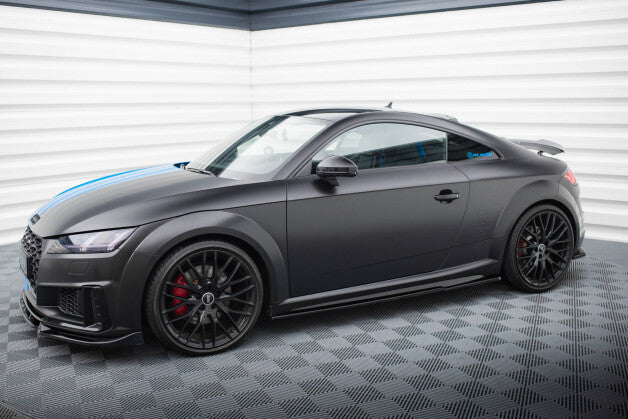 Seitenschweller Ansatz (Paar) passend für Audi TT S / TT S-Line 8S FL schwarz Hochglanz