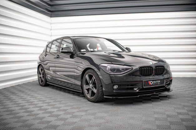 Seitenschweller Ansatz (Paar) passend für BMW 1er F20 schwarz Hochglanz
