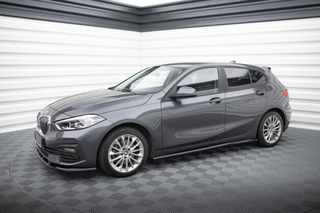 Seitenschweller Ansatz (Paar) passend für BMW 1er F40 schwarz Hochglanz