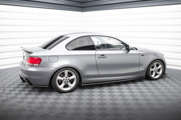 Seitenschweller Ansatz (Paar) passend für BMW 1er M-Paket E82 schwarz Hochglanz