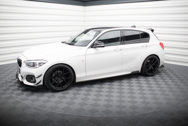 Seitenschweller Ansatz (Paar) passend für BMW 1er M135i / M140i / M-Paket F21 schwarz matt