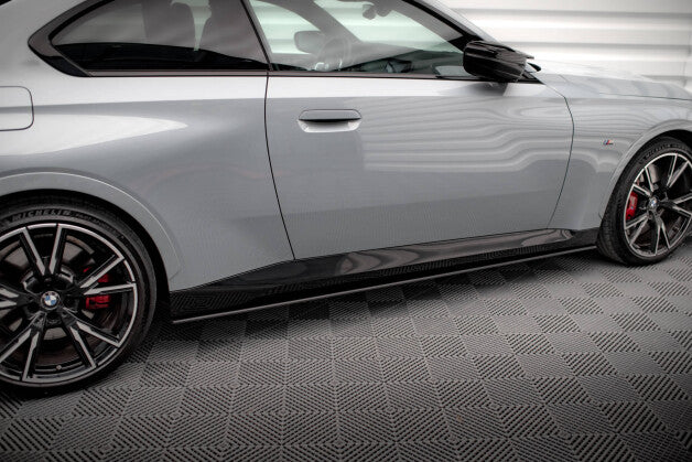 Seitenschweller Ansatz (Paar) passend für BMW 2 Coupe M-Paket / M240i G42 schwarz matt