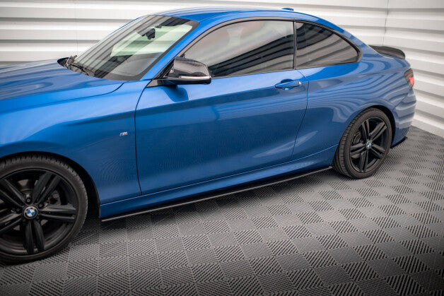 Seitenschweller Ansatz (Paar) passend für BMW 2 M-Paket F22 schwarz matt