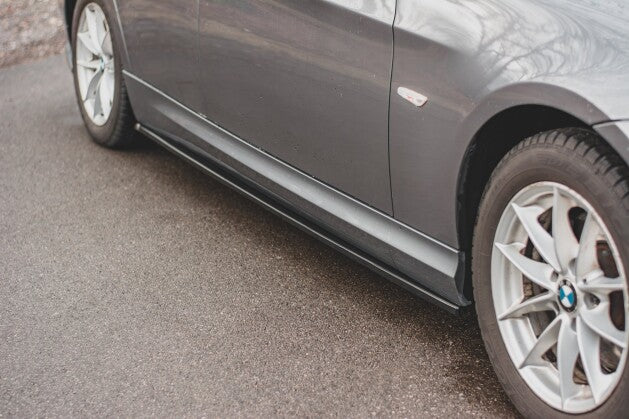 Seitenschweller Ansatz (Paar) passend für BMW 3er E90/E91 FL schwarz Hochglanz
