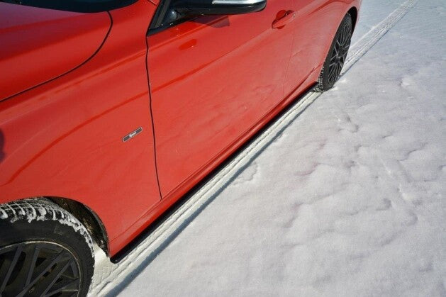 Seitenschweller Ansatz (Paar) passend für BMW 3er F30 schwarz Hochglanz