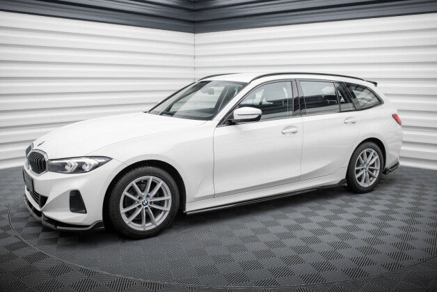 Seitenschweller Ansatz (Paar) passend für BMW 3er Limousine / Touring G20 / G21 FL schwarz Hochglanz