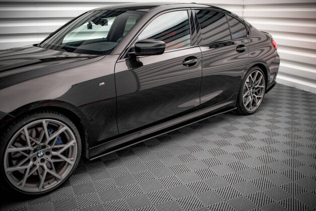Seitenschweller Ansatz (Paar) passend für BMW 3er M-Paket G20 / G21 schwarz matt