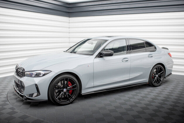 Seitenschweller Ansatz (Paar) passend für BMW 3er M340i / M-Paket G20 / G21 FL schwarz Hochglanz