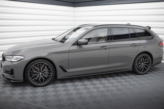 Seitenschweller Ansatz (Paar) passend für BMW 5er G30 / G31 FL schwarz Hochglanz